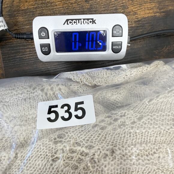 Womens Crochet Top Open Knit Lace Cardigan Beige Cream Boho Cottage Slouchy Sz S - Picture 9 of 9